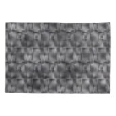 灰色と暗い斑点の長方形型枠 枕カバー (裏面)