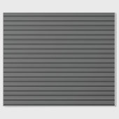 灰色と木炭の五ストライプ種類 ラッピングペーパー (フラット)