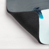 灰色と水色の大理石デザイン マウスパッド (コーナー)