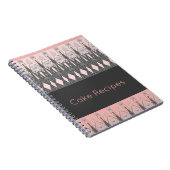 灰色と淡いピンクアート色 ノートブック (右側)