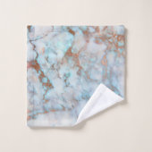 灰色と淡い青の大理石 バスタオルセット (ウォッシュタオル)