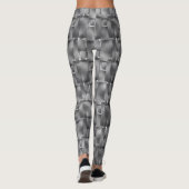 灰色と濃い斑点の長方形の形式 レギンス (裏面)