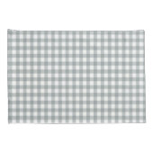 灰色と白のギンガムパターン 枕カバー (裏面-右)