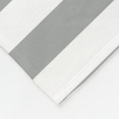 灰色と白のストライプいかり フリースブランケット (角)