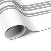 灰色と白のストライプ ラッピングペーパー (ロールコーナー)