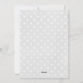 灰色と白のスノーフレークのクリスマスフォトカード シーズンカード (裏面)