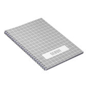 灰色と白のタイルブロックのカスタム ノートブック (右側)