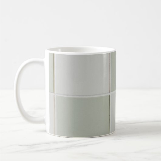 灰色と白のタイル コーヒーマグカップ (左)
