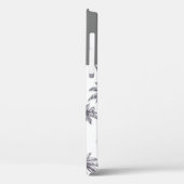 灰色と白のヤシ Case-Mate iPhoneケース (裏面 / 左)