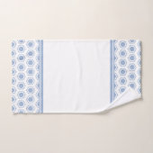 灰色と白の六角パターン バスタオルセット (ハンドタオル)