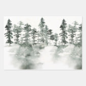 灰色と白の冬の組み合わせ ラッピングペーパーシート (正面)