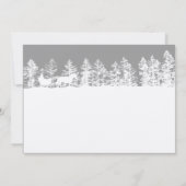 灰色と白の冬の結婚式招待状 招待状 (裏面)