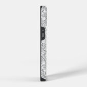 灰色と白の図形パターンiPhone 14ケース iPhoneケース (右側面)