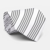 灰色と白の5つのストライプパターン ネクタイ (ロール)