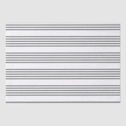 灰色と白の5つのストライプパターン 薄葉紙 (正面)