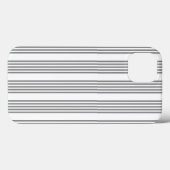 灰色と白の5つのストライプパターン Case-Mate iPhoneケース (裏面 (横))