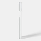 灰色と白の5つのストライプパターン iPhoneケース (右側面)