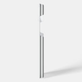 灰色と白の5つのストライプパターン iPhoneケース (左側面)