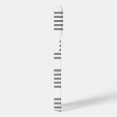 灰色と白の5つのストライプパターン iPhoneケース (右側面)