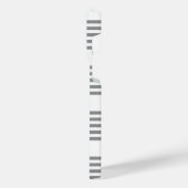 灰色と白の5つのストライプパターン iPhoneケース (左側面)