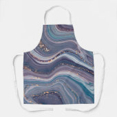 灰色と紫の液体大理石 エプロン (正面)