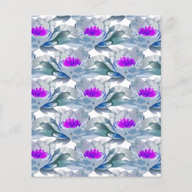 灰色と紫の花柄 (正面)