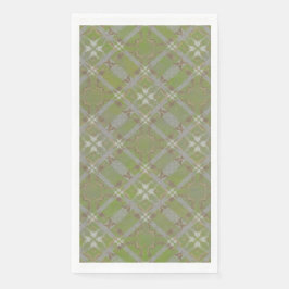 灰色と緑のタイル状スクロールダイヤモンドパターン