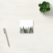 灰色と緑の常緑樹エレガントと素朴 ポストイット (オフィス)