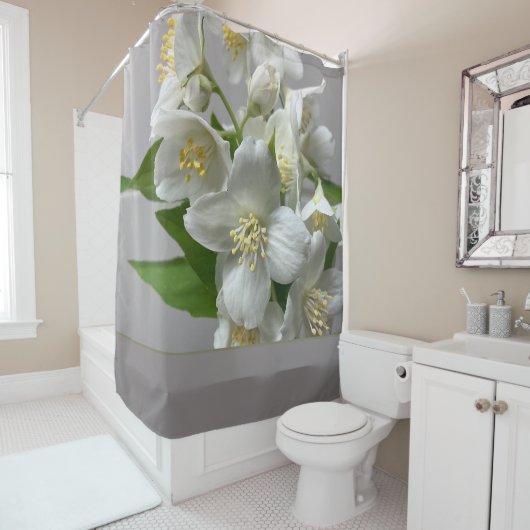 灰色と緑 シャワーカーテン (インサイチュ)