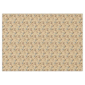 灰色と茶色のハートパターン テーブルクロス (正面(横))