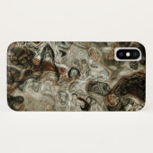 灰色と茶色の流れる大理石 Case-Mate iPhoneケース (裏面(横))