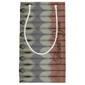 灰色と茶色パターン（の模様が）ある スモールペーパーバッグ (正面)