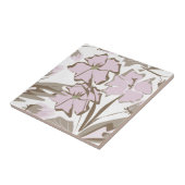 灰色と薄紫の花。 タイル (側面)