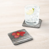 灰色と赤い花 コースター (右側)