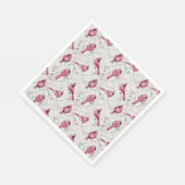 灰色と赤のクリスマス(鳥)ショウジョウコウカンチョウ鳥 スタンダードランチョンナプキン (角)