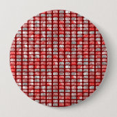 灰色と赤のブロック 缶バッジ (正面)
