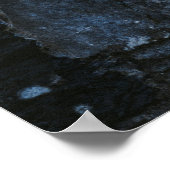 灰色と赤の壁 – 山棚 ポスター (角)