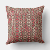 灰色と赤パターン(の模様が)ある色 アウトドアクッション (裏面)