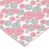 灰色と赤ヒョウの皮のプリント付き円 テーブルクロス (アングル)