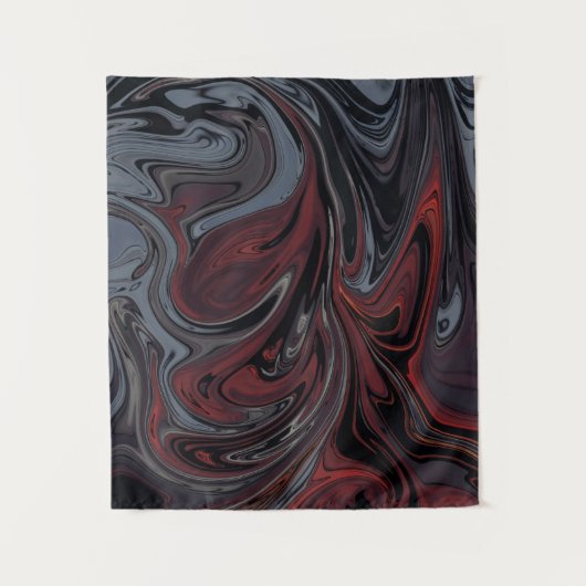 灰色と赤色の抽象芸術絵画の タペストリー (正面)