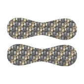 灰色と金色の染み、長方形の破片を彫った 野球ボール (パネル)