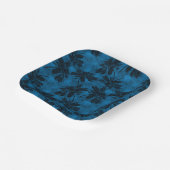 灰色と青の花のパターン。 ペーパープレート (傾斜あり)