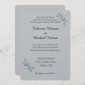 灰色と青トンボ 招待状 (正面/裏面)