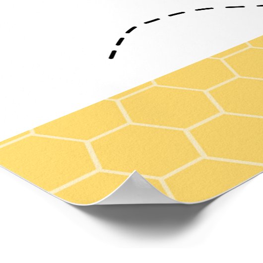 灰色と黄色ののまわりに赤ちゃんシャワーのサイン ポスター (角)