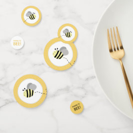 灰色と黄色ののまわりに赤ちゃんシャワー紙吹雪 コンフェッティ