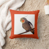 灰色と黄色のコックティエルペットの鳥の色の写真 クッション (ブランケット)