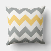 灰色と黄色のシボロン枕 クッション (裏面)