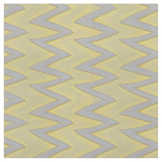 灰色と黄色のジグザグストライプ線 ファブリック (クローズアップ)