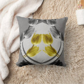 灰色と黄色のチューリップ花2021色 クッション (ブランケット)