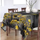 灰色と黄色のチューリップ、夕日のあるデイジー 招待状